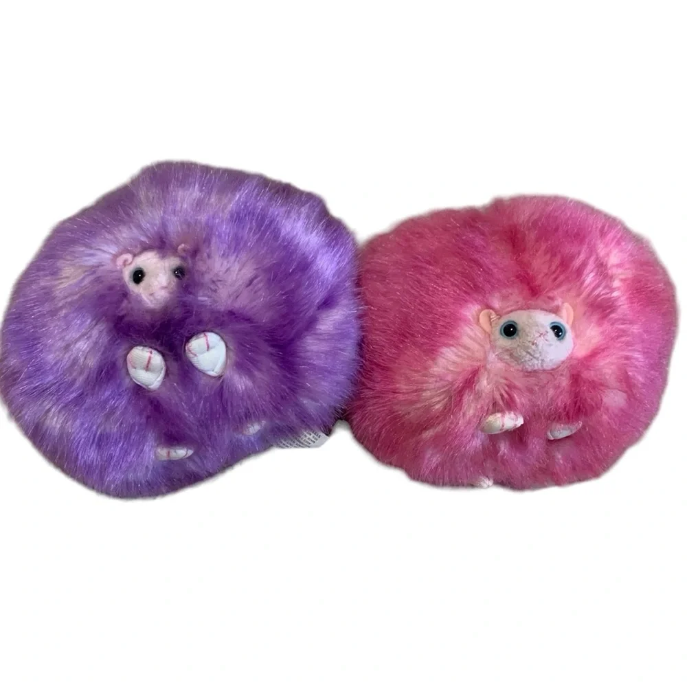 2 Harry Potter Pink and Purple Pygmy Puff  5”Plush Universal Studios